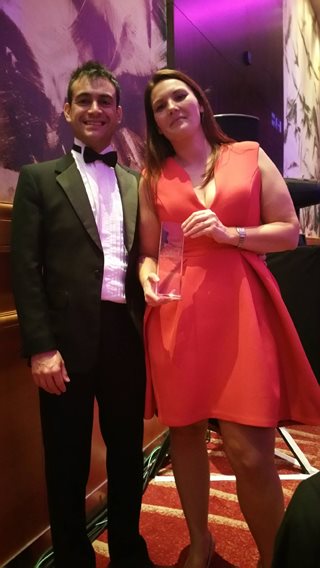 Keryy Richards, In house Recruiter of the Year, and Chris Bogh,  Chief Technology Officer  of Eploy Recruitment Software