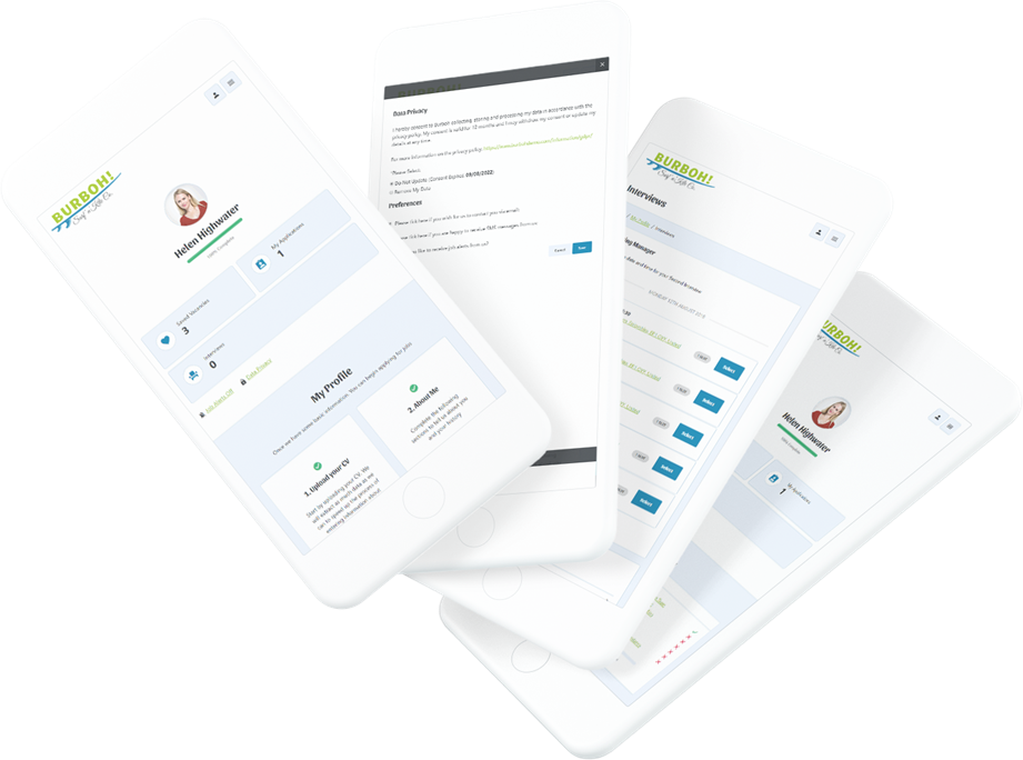 Candidate Portal and Applicant Tracking System accessible on smartphone, tablet and desktop